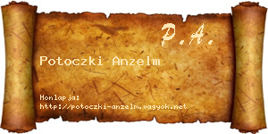 Potoczki Anzelm névjegykártya